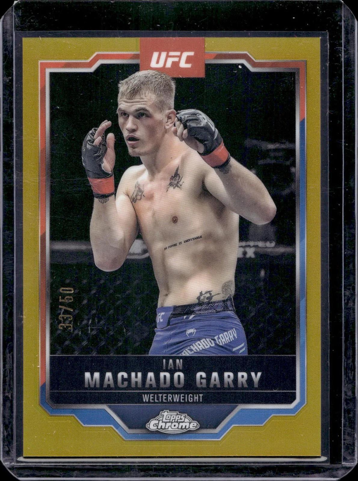 Ian Machado Garry 2025 Topps Chrome UFC Gold Refractor /50 163