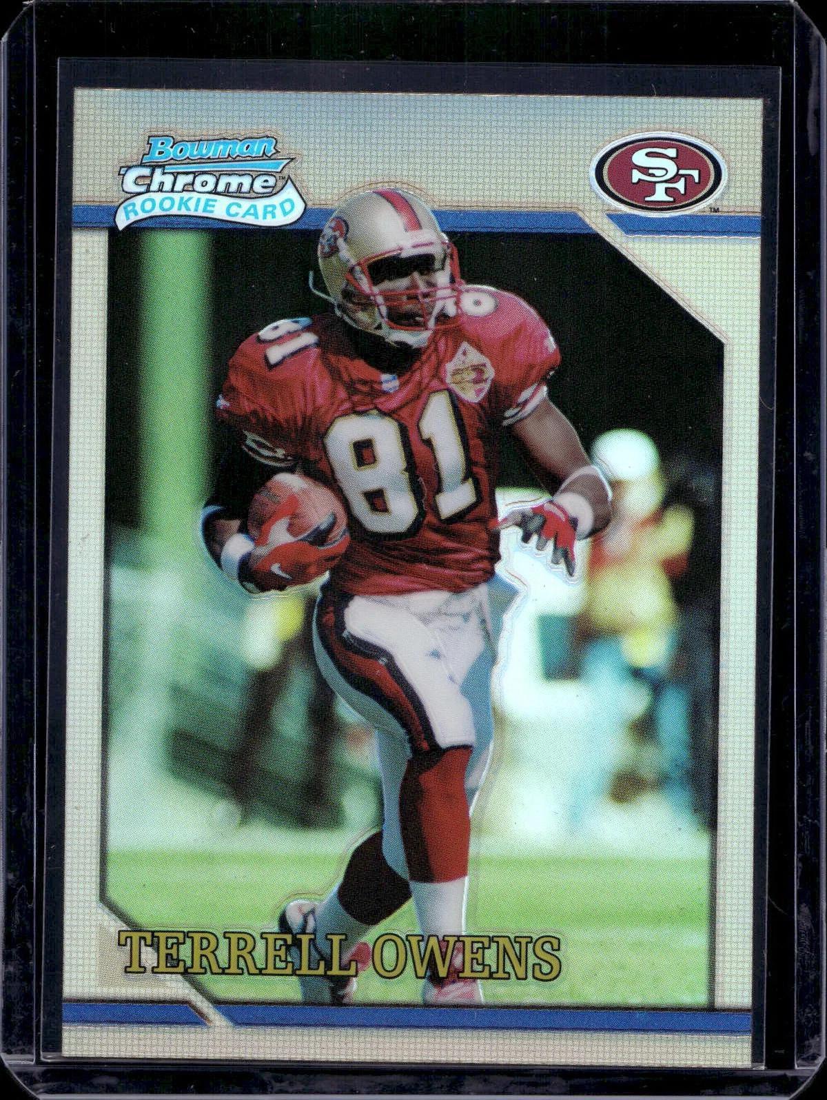 Terrell Owens 2001 Bowman Chrome 1996 Rookie Refractor San