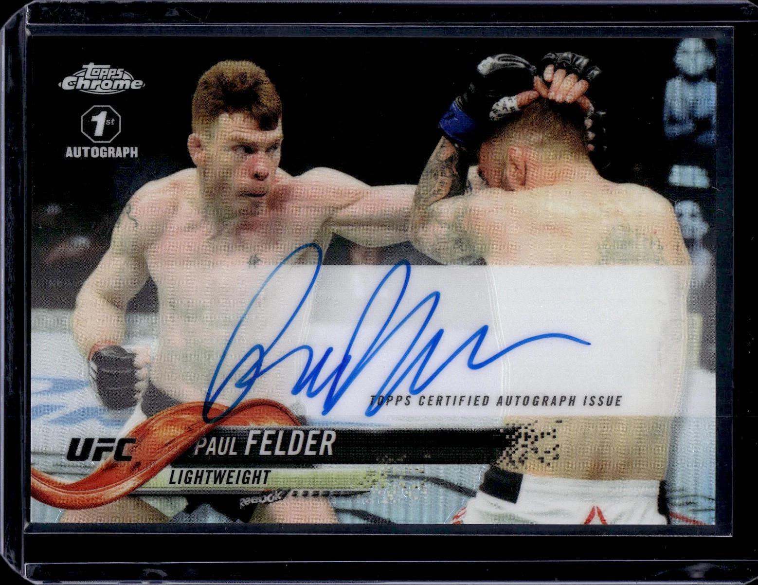 Paul Felder 2018 Topps Chrome UFC 1st Auto FA-PF