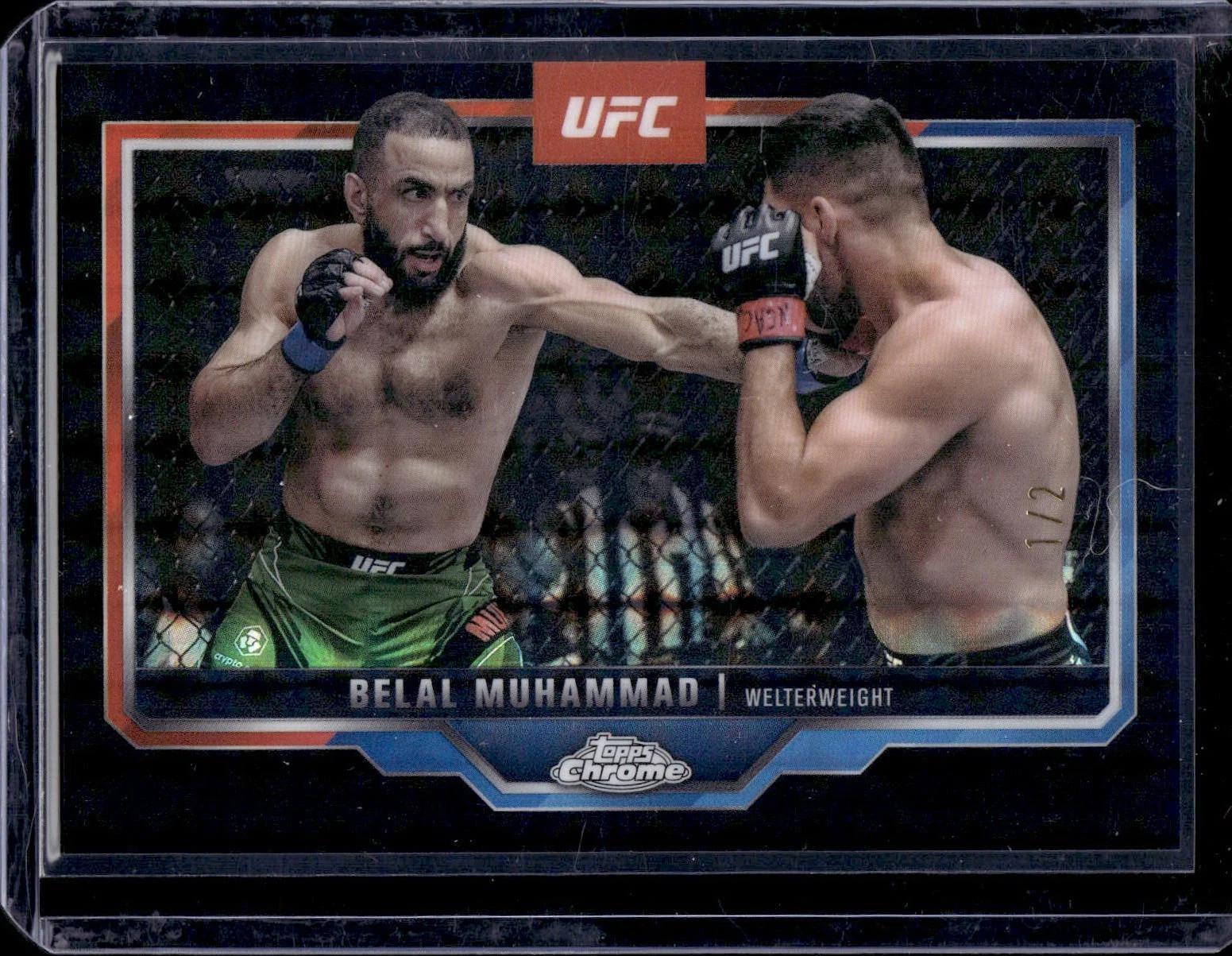 Belal Muhammad 2025 Topps Chrome UFC Black Geometric /2 126