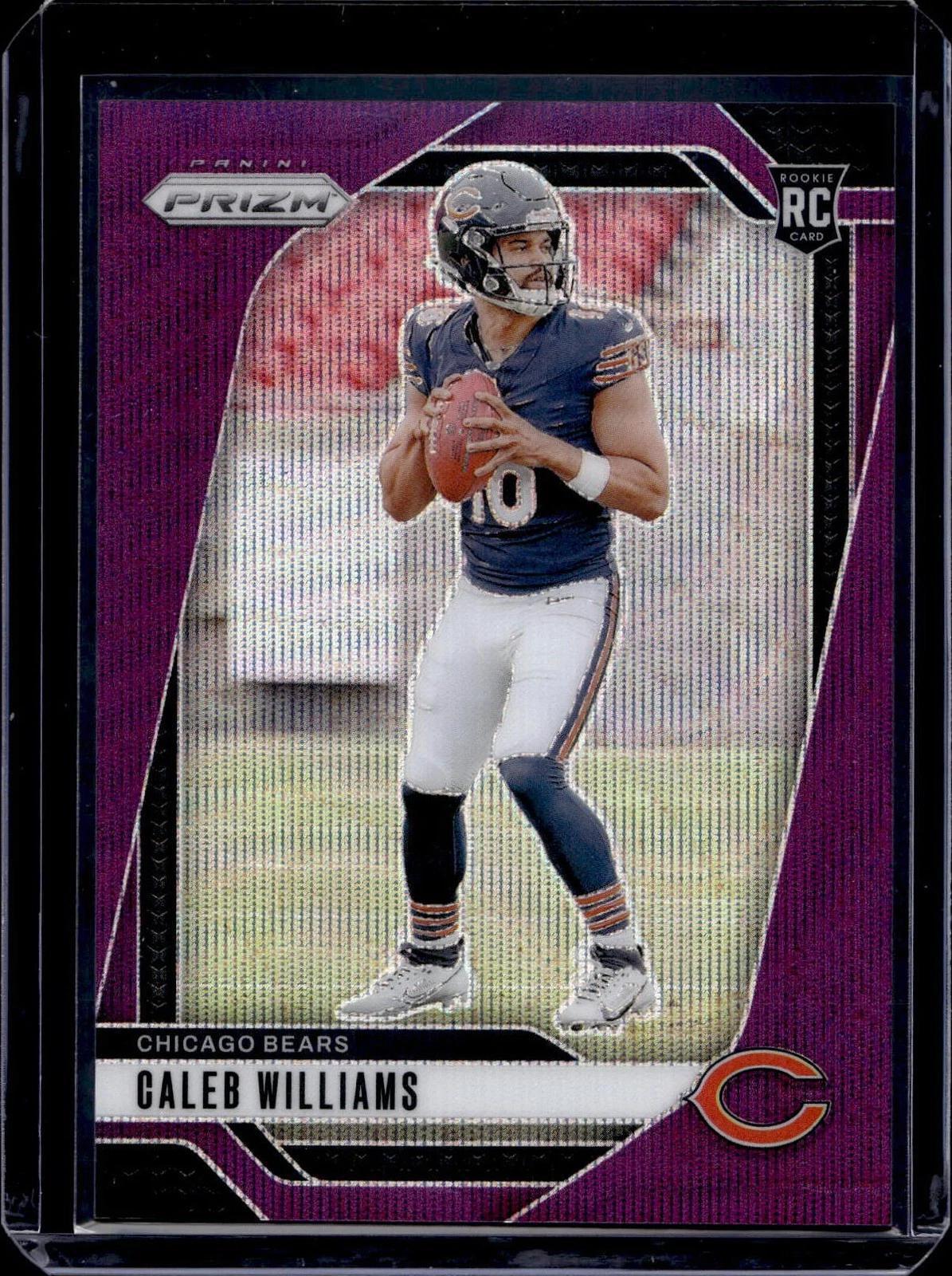 Caleb Williams 2024 Panini Prizm Purple Wave /99 Rookie Chicago Bears 301