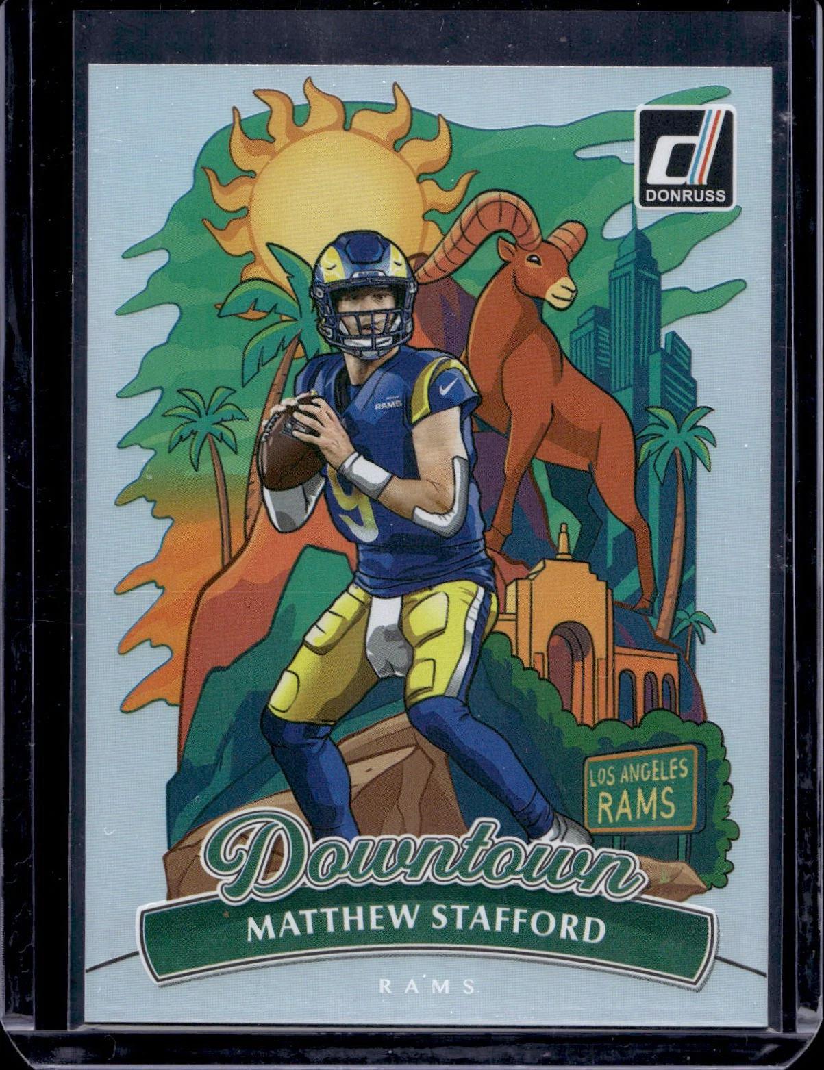 Matthew Stafford 2025 Donruss Downtown SSP Los Angeles Rams 6