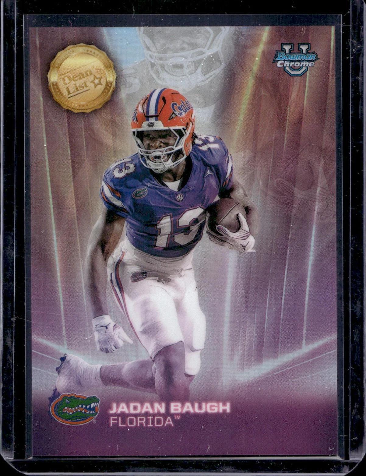 Jadan Baugh 2025 Bowman U Chrome Deans List SSP Florida Gators DL-14