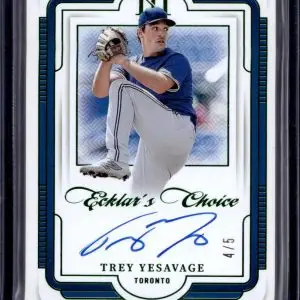 Trey Yesavage 2025 National Treasures Ecklar’s Choice Auto /5 Toronto Blue Jays EC-TYS