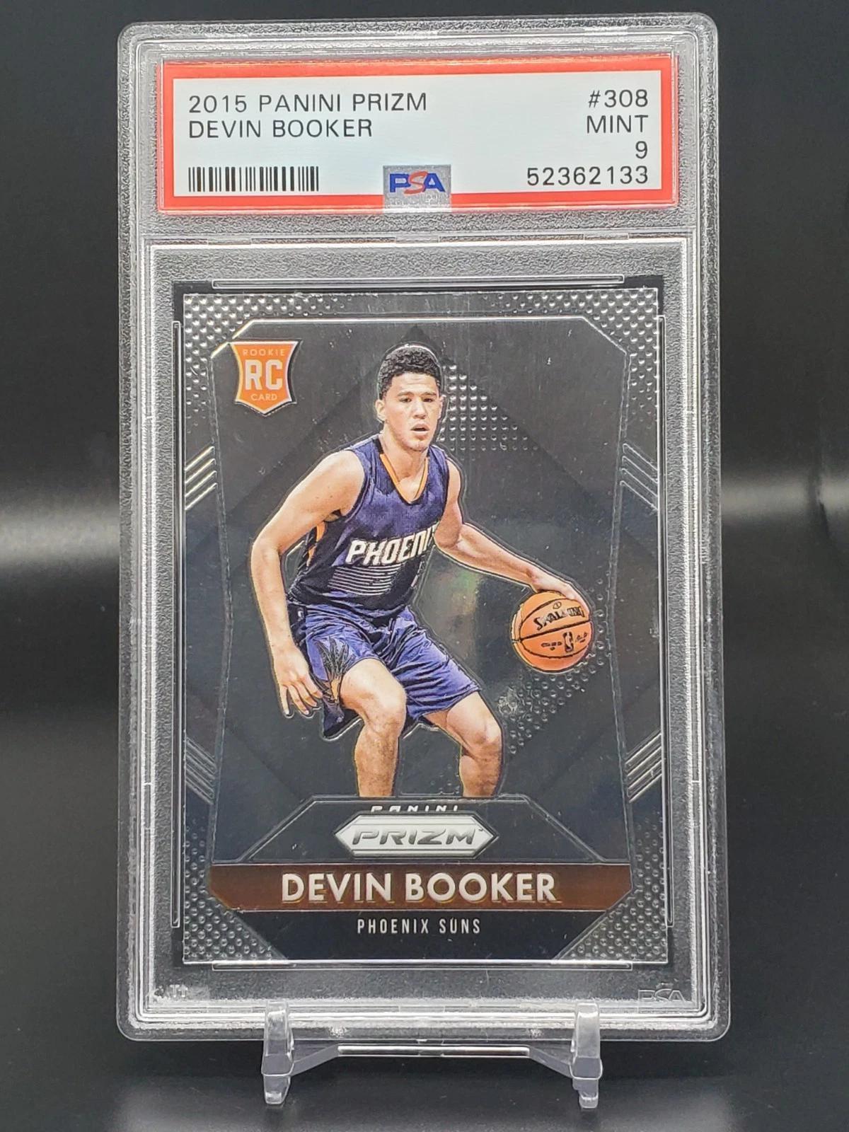 Devin Booker 2015-16 Panini Prizm Rookie RC Phoenix Suns 308 PSA 9
