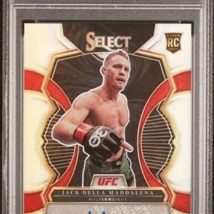 Jack Della Maddalena 2023 Panini Select UFC Silver RC Signature RS-JDM PSA 10