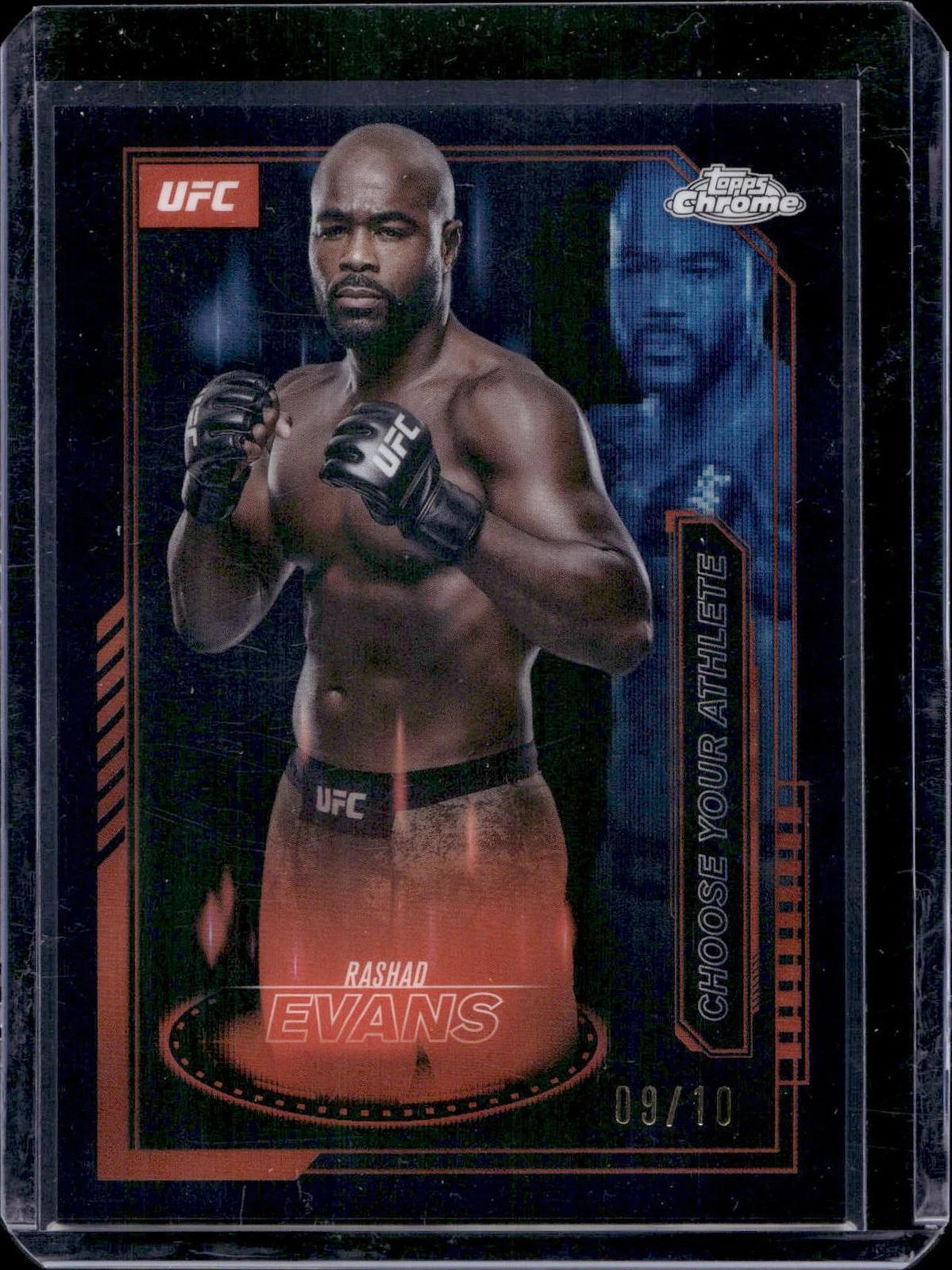 Rashad Evans 2025 Topps Chrome UFC Mission Control Black Refractor /10 MCL-2