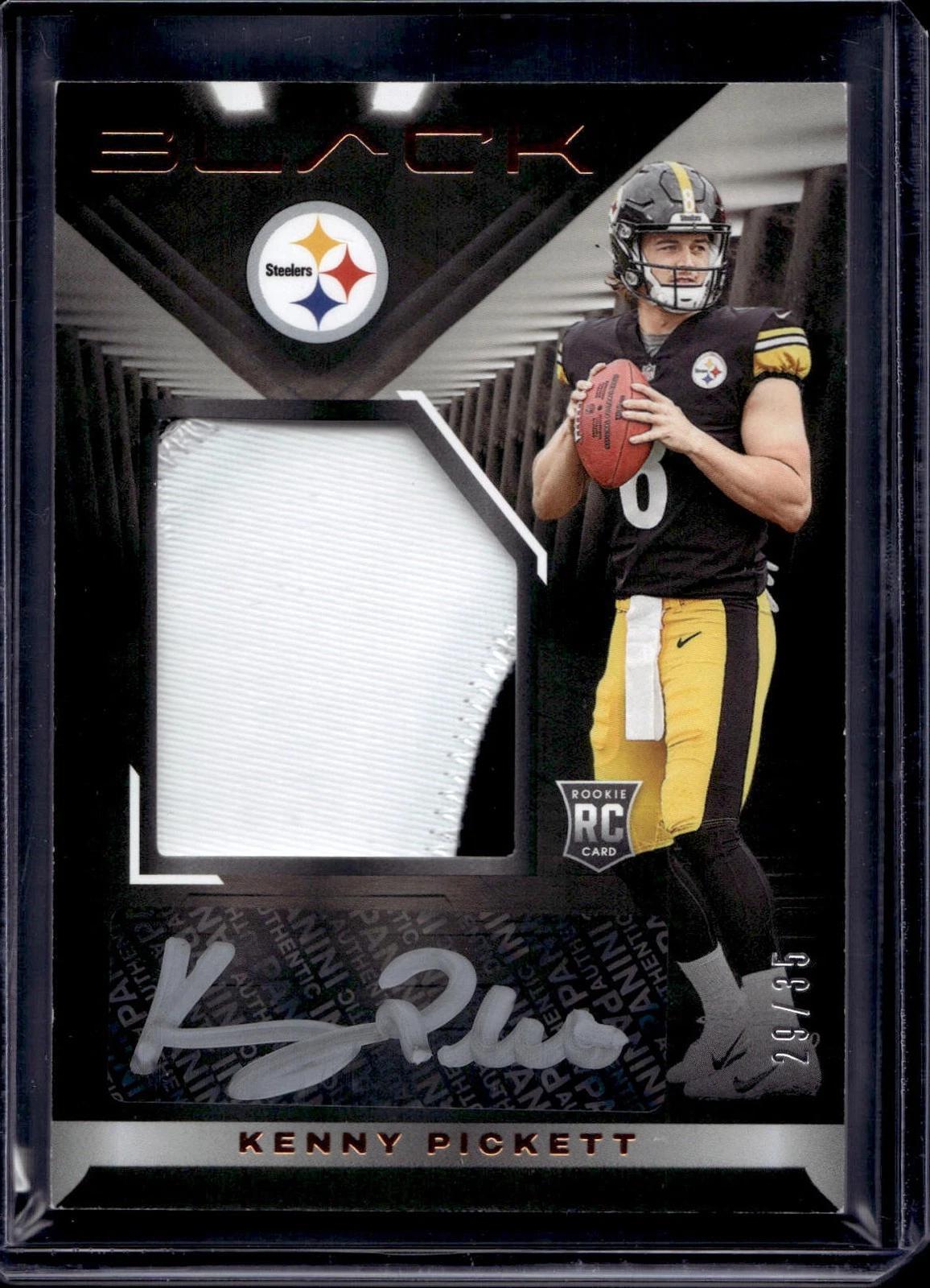 Kenny Pickett 2022 Panini Black Copper Auto /35 Rookie Pittsburgh Steelers 204