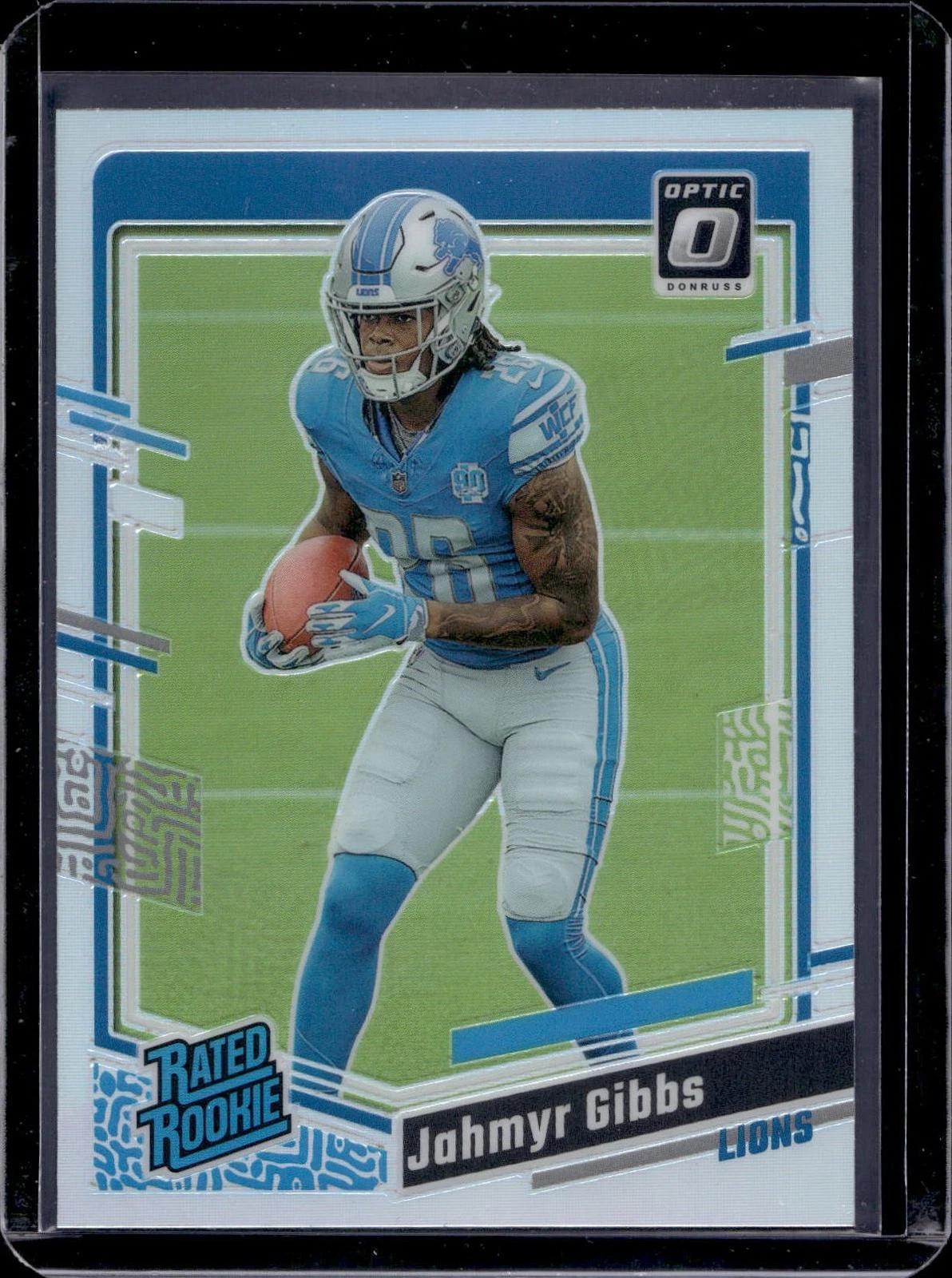 Jahmyr Gibbs 2023 Donruss Optic Holo Rated Rookie Detroit Lions 236
