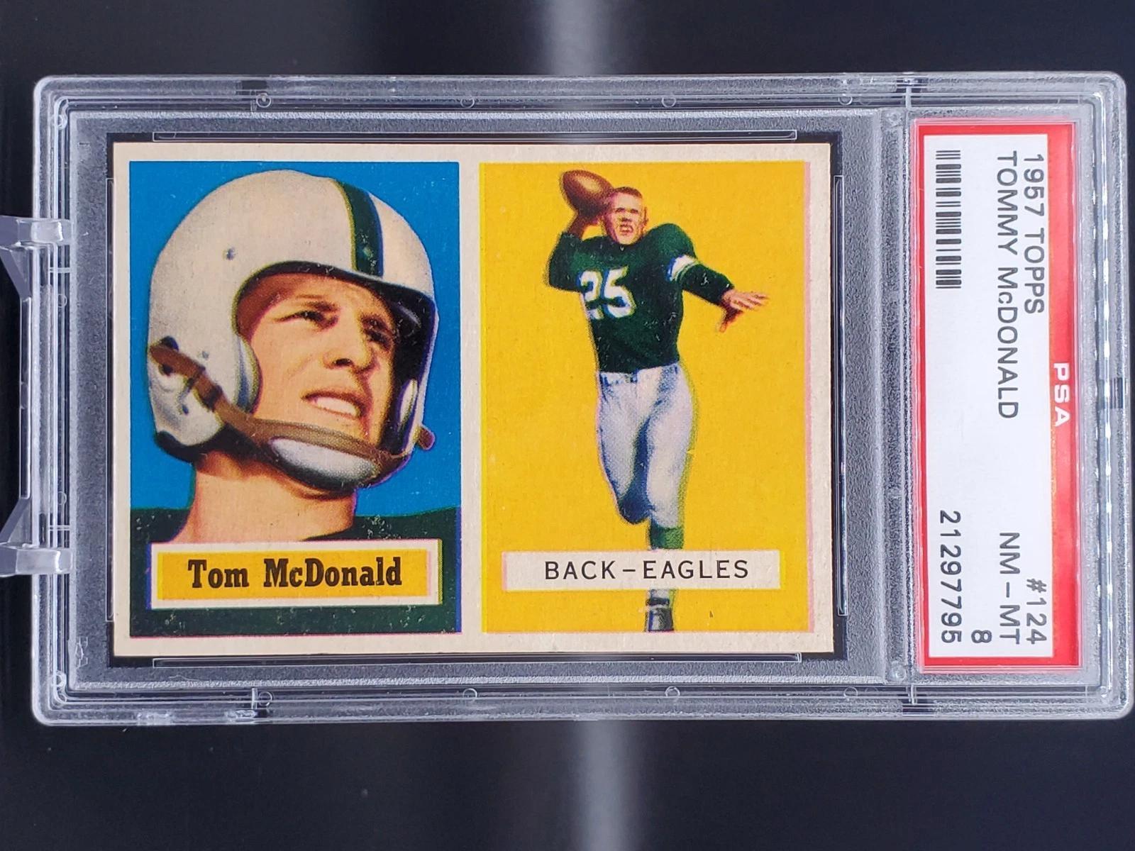 Tommy McDonald 1957 Topps Rookie RC Philadelphia Eagles 124 PSA 8