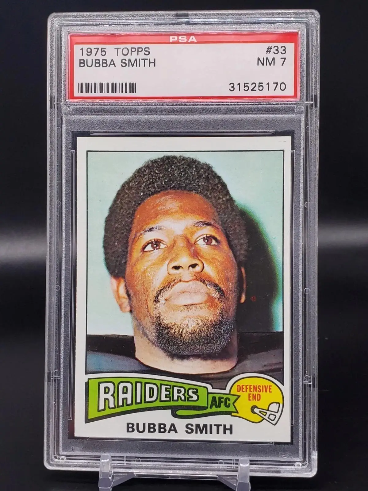 Bubba Smith 1975 Topps Oakland Raiders 33 PSA 7