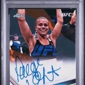 Paige VanZant 2017 Topps Chrome UFC Orange Refractor Auto /25 FA-PV PSA 9