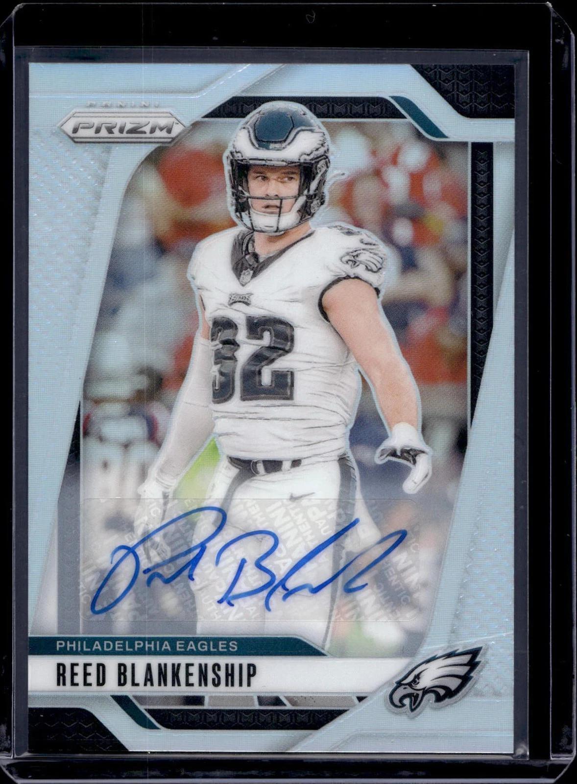 Reed Blankenship 2024 Panini Prizm Silver Auto Philadelphia Eagles 236