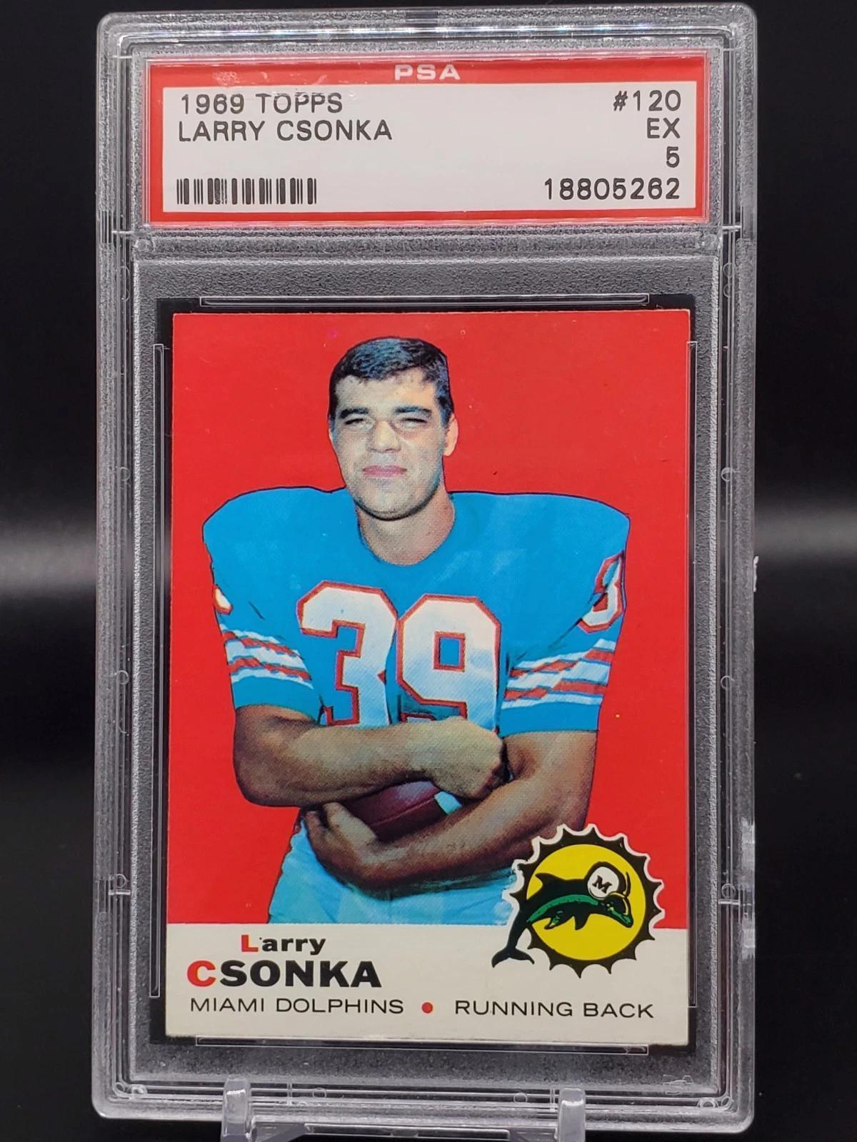 Larry Csonka 1969 Topps Miami Dolphins 120 PSA 5