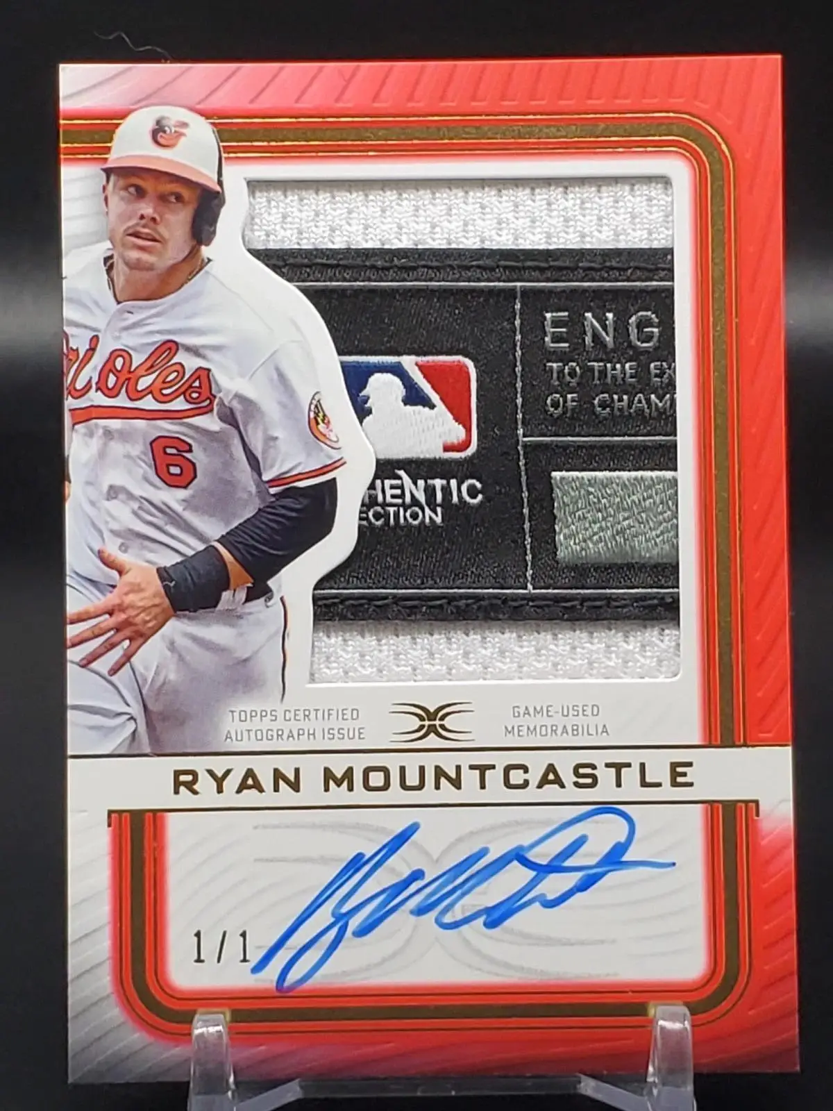 Ryan Mountcastle 2023 Topps Definitive Laundry Tag Auto 1/1 Baltimore Orioles