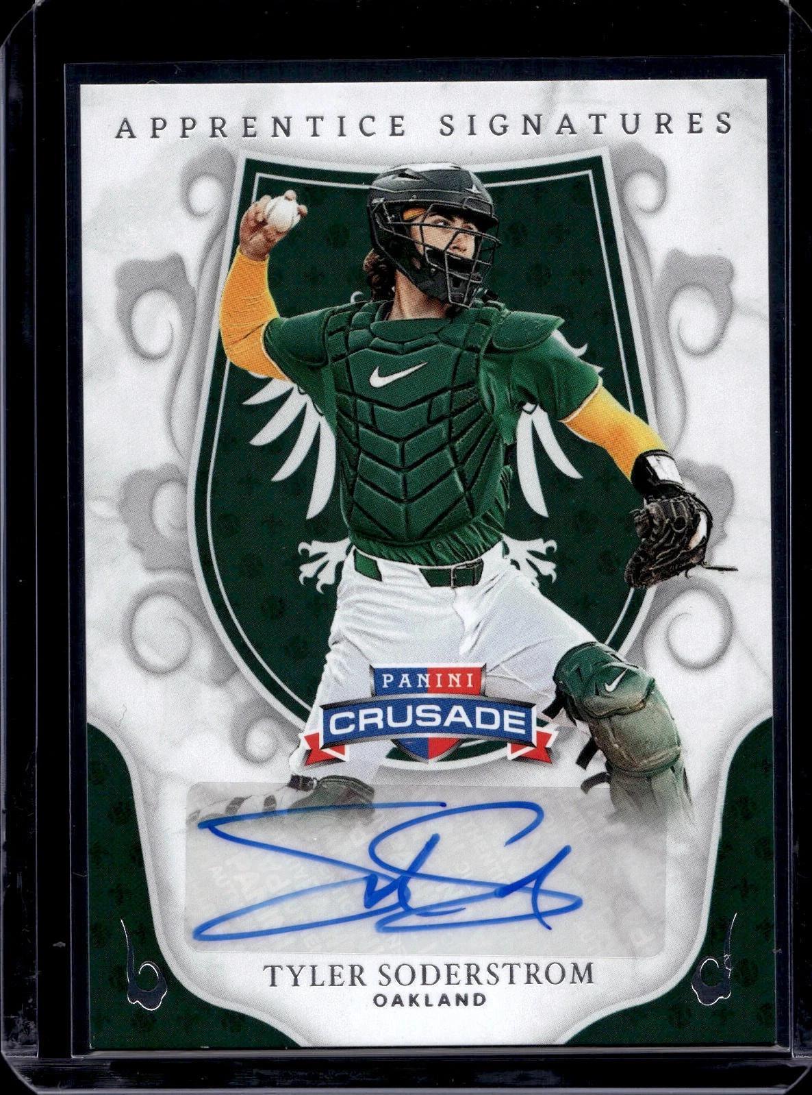 Tyler Soderstrom 2024 Panini Crusade Apprentice Auto Oakland Athletics AS-TSS