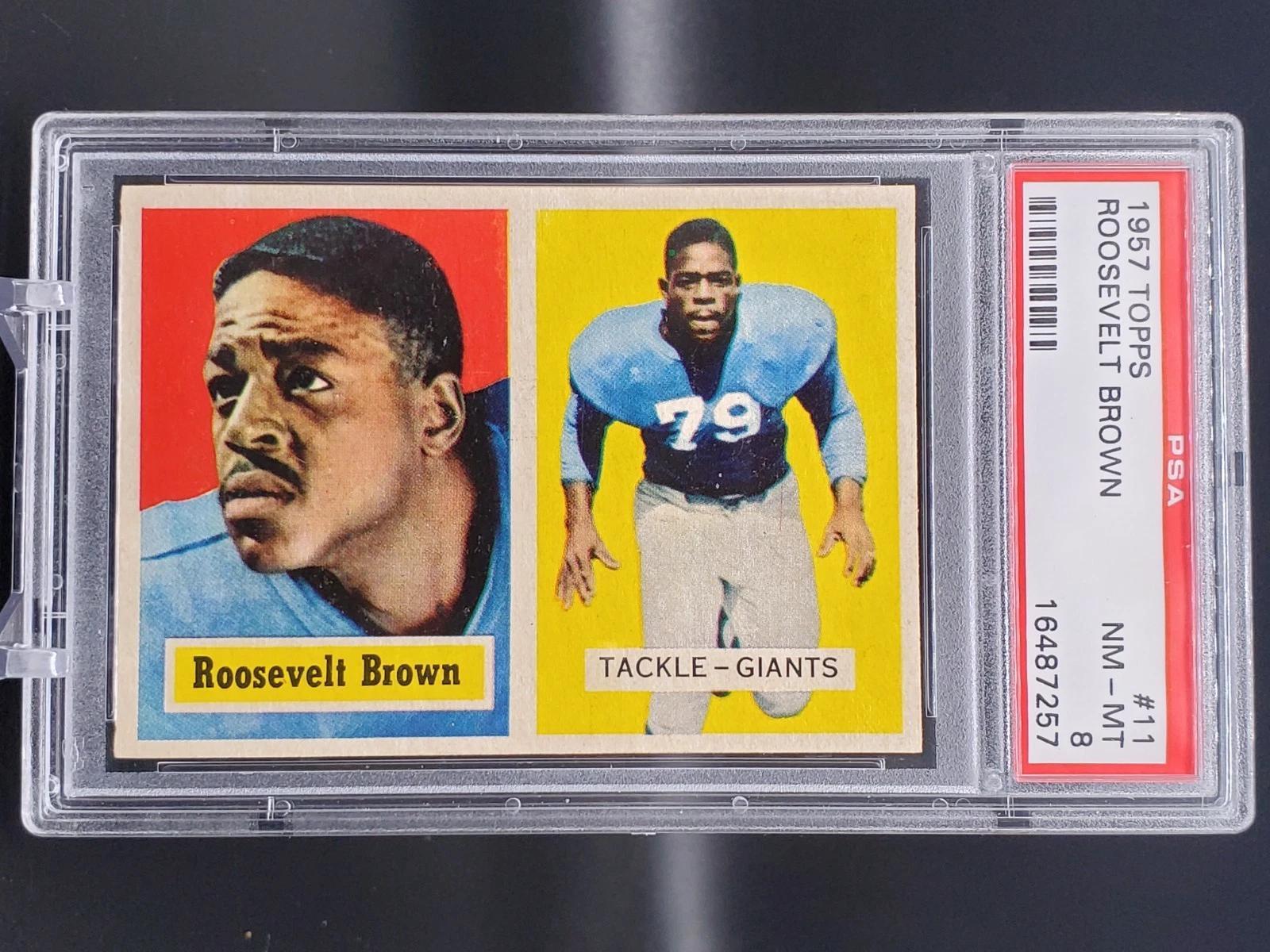 Roosevelt Brown 1957 Topps New York Giants 11 PSA 8