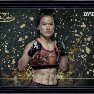 Zhang Weili 2024 Topps Gold Label UFC Gold Splatter GSP-28