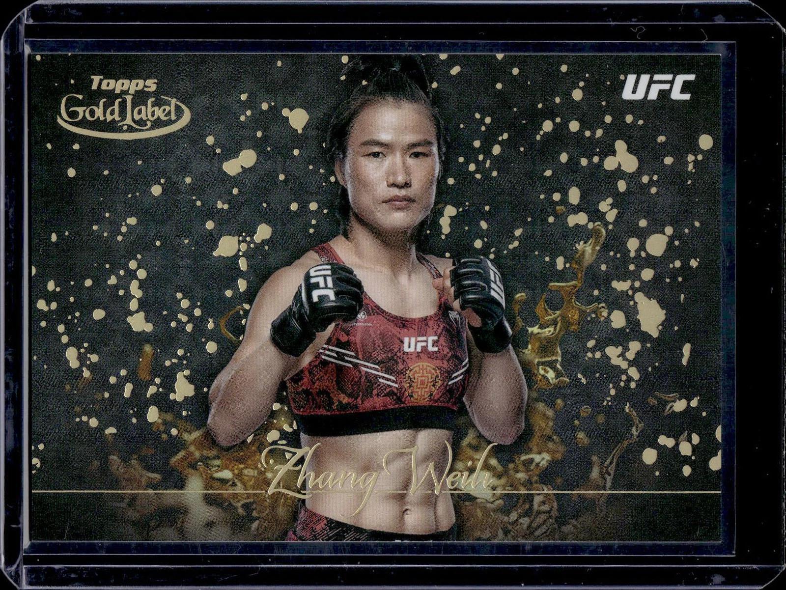 Zhang Weili 2024 Topps Gold Label UFC Gold Splatter GSP-28