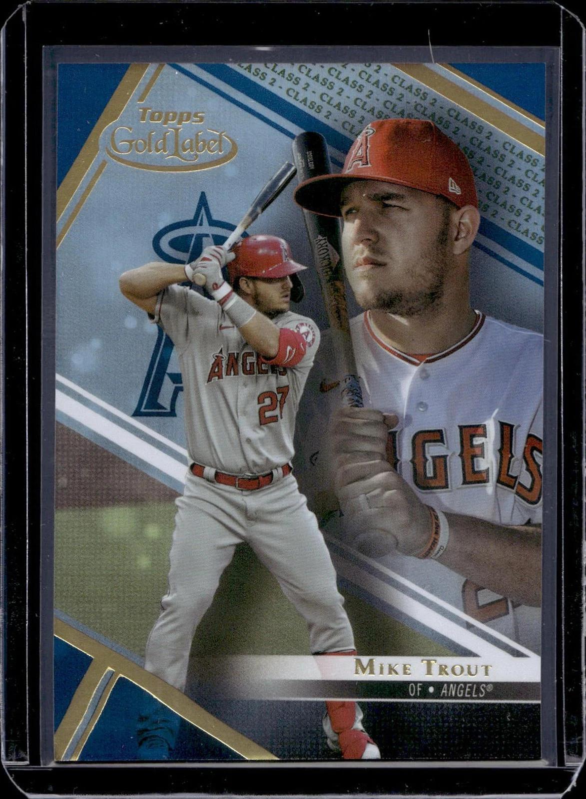 Mike Trout 2021 Topps Gold Label Class 2 Blue /99 Los Angeles Angels 52