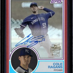 Cole Ragans 2024 Topps Archives Fan Favorite Red Auto /10 Kansas City Royals