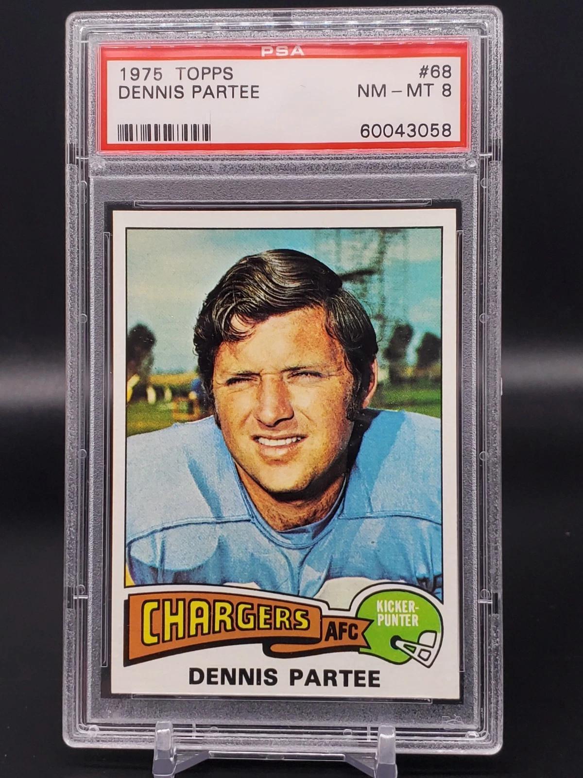 Dennis Partee 1975 Topps San Diego Chargers 68 PSA 8