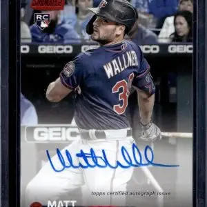 Matt Wallner 2023 Topps Stadium Club Red Foil Auto /50 Minnesota Twins SCBA-MWR
