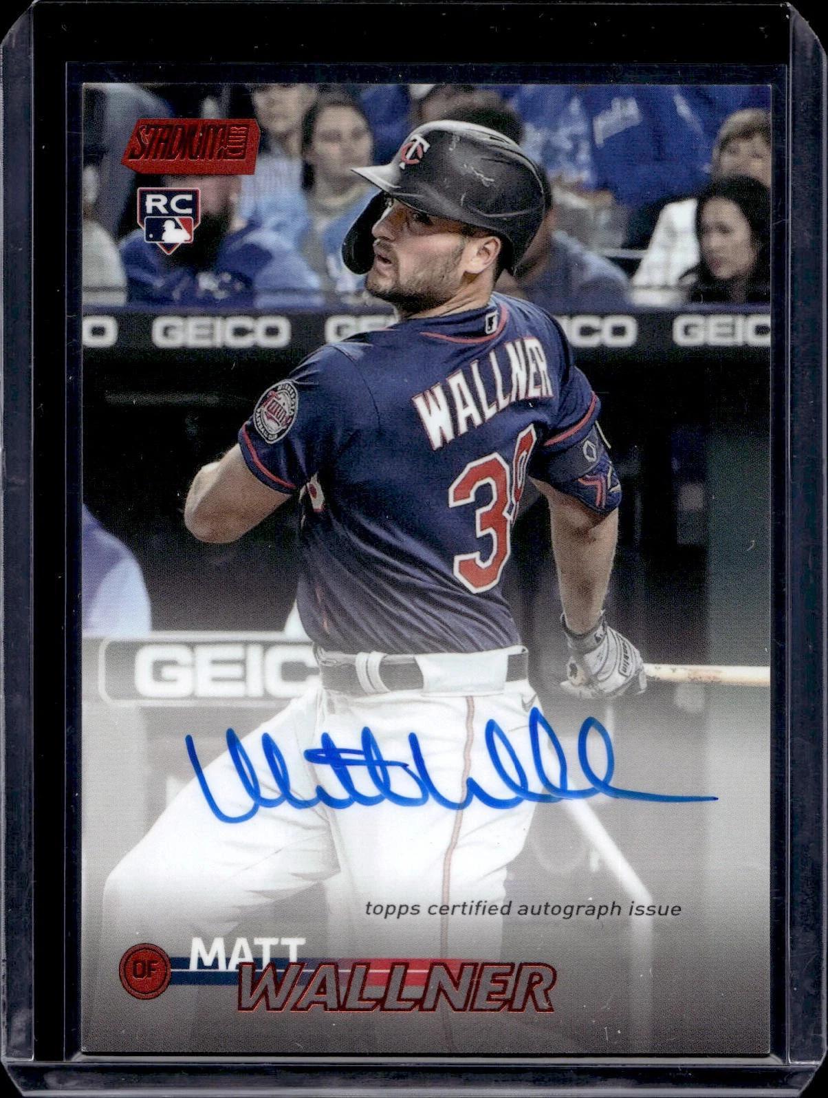 Matt Wallner 2023 Topps Stadium Club Red Foil Auto /50 Minnesota Twins SCBA-MWR