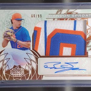 Brandon Sproat 2024 Leaf Trinity Patch Auto /99 New York Mets PA-BS2