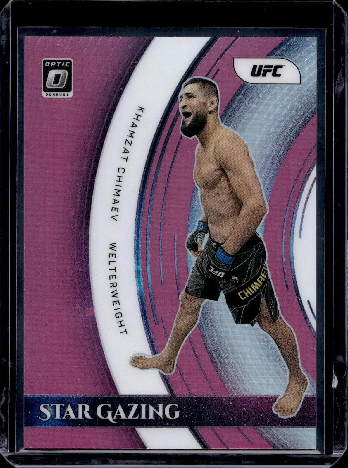 Khamzat Chimaev 2022 Donruss Optic UFC Star Gazing Pink /25 8