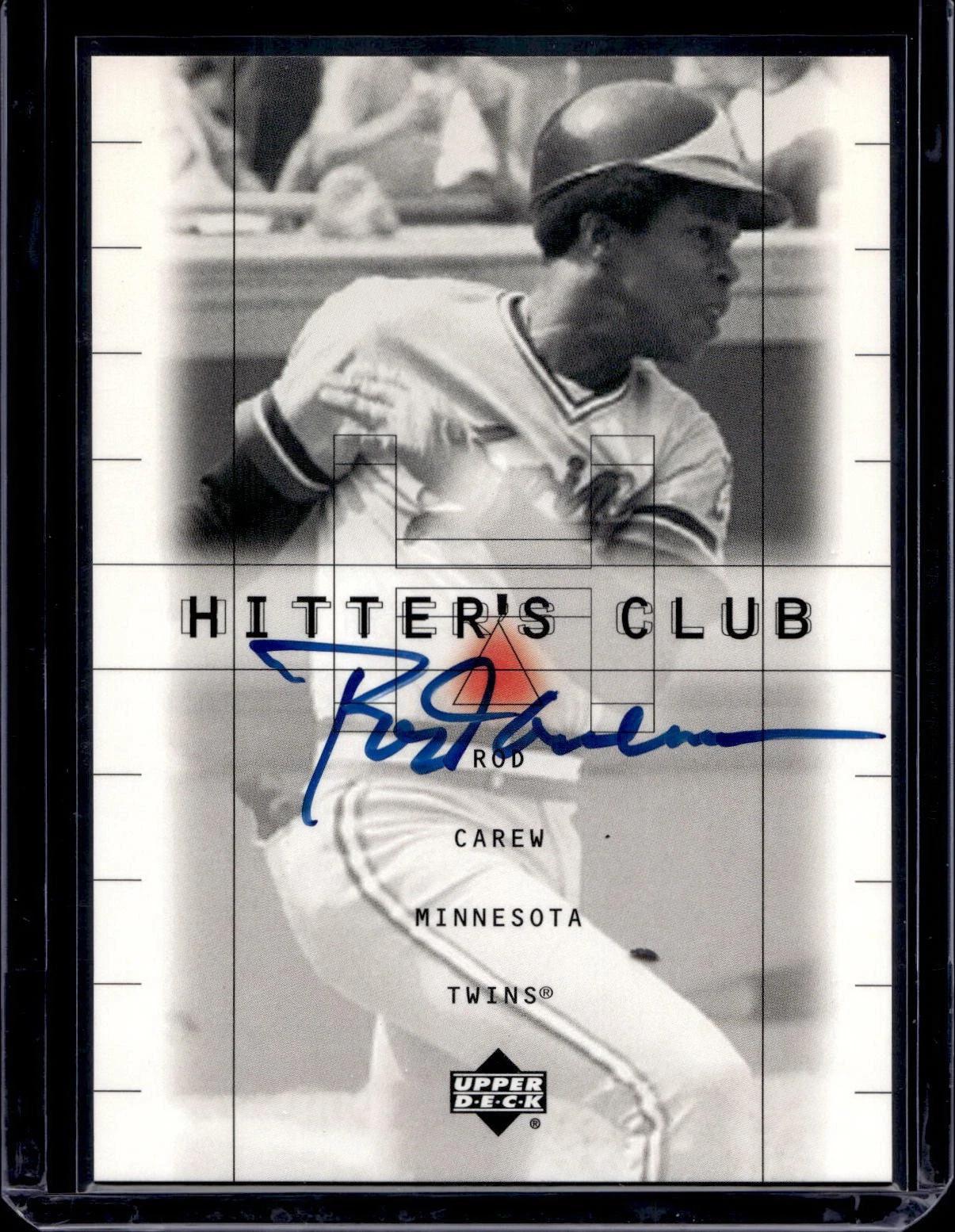Rod Carew 2000 Upper Deck Hitter's Club Auto Minnesota Twins ROD