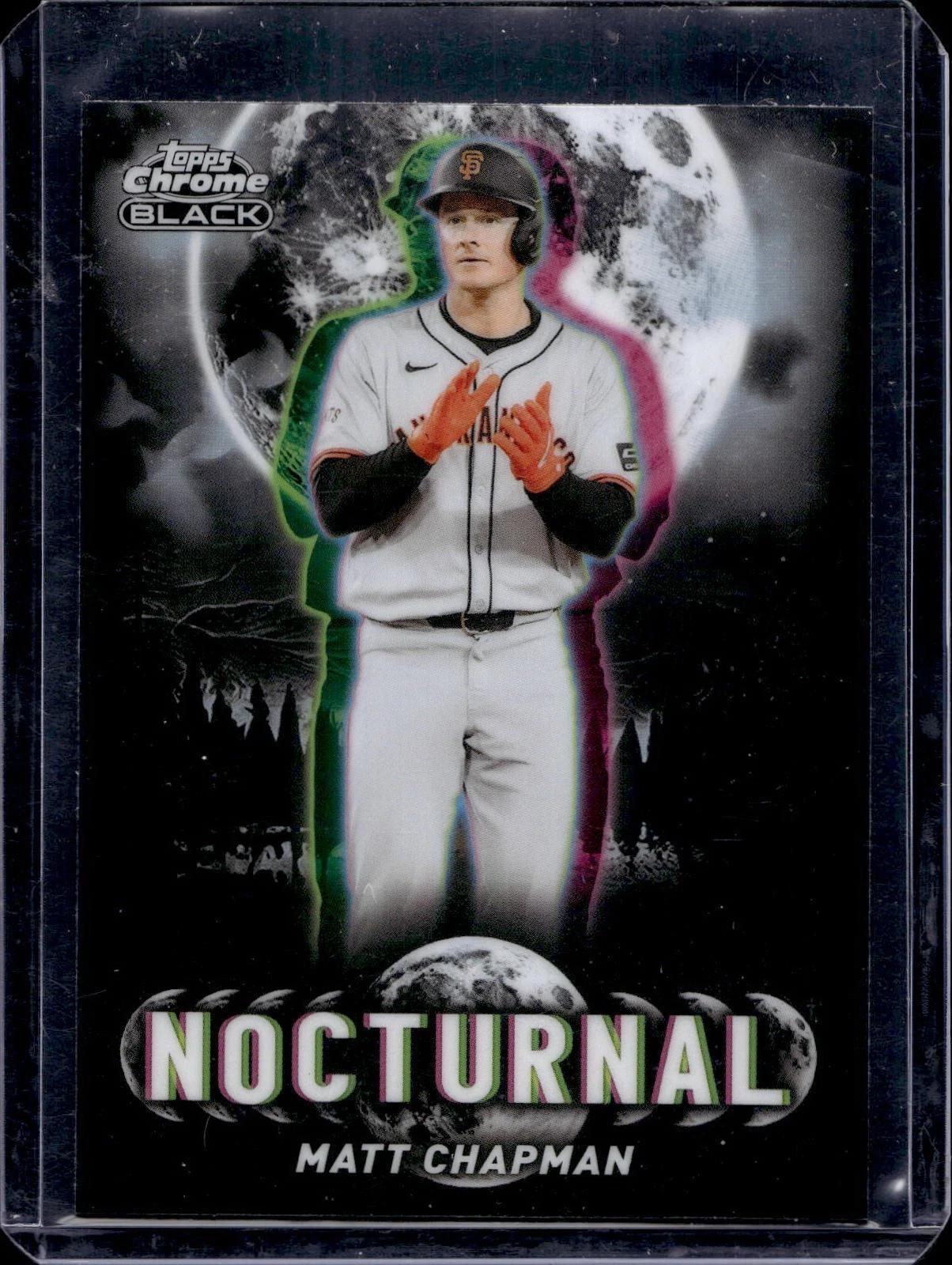 Matt Chapman 2025 Topps Chrome Black Nocturnal SSP San Francisco Giants NOC-30