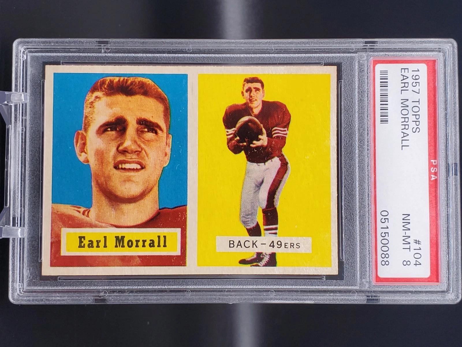 Earl Morrall 1957 Topps Rookie RC San Francisco 49ers 104 PSA 8