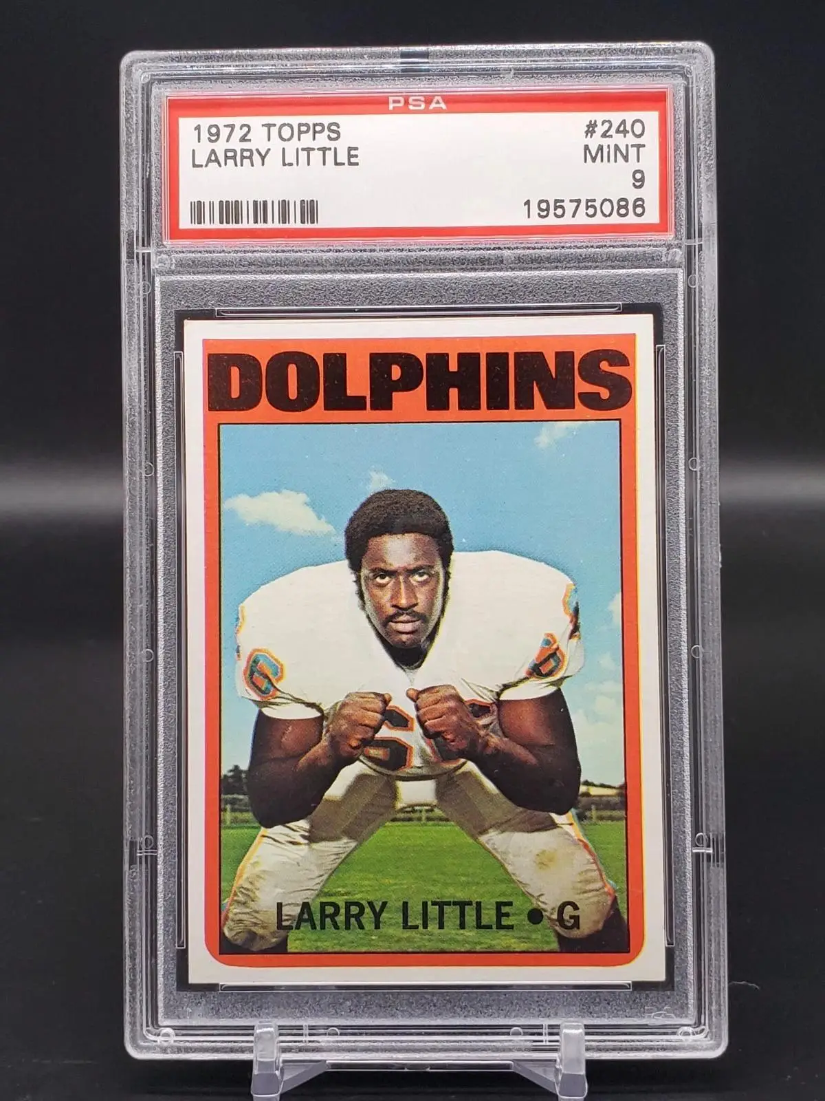 Larry Little 1972 Topps Rookie RC Miami Dolphins 240 PSA 9