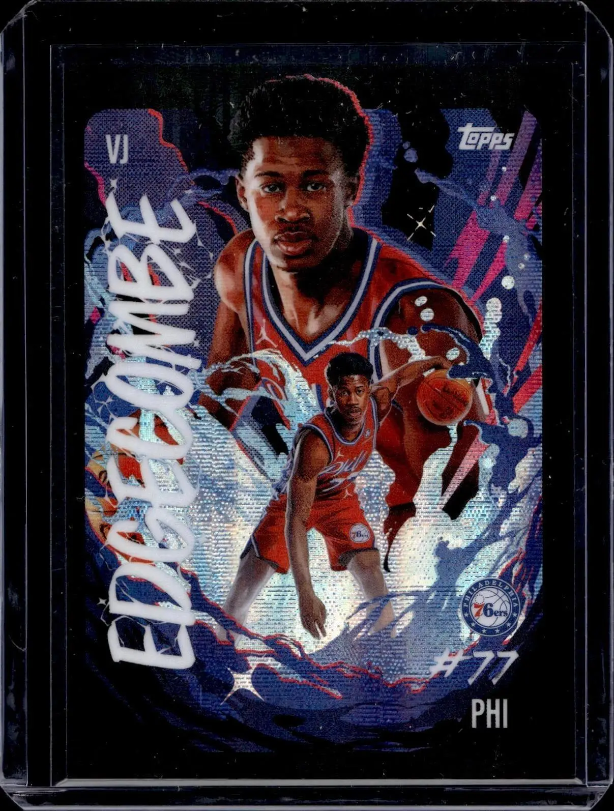 VJ Edgecombe 2025-26 Topps Chrome Ultra Violet All-Stars RC Philadelphia 76ers UV-13