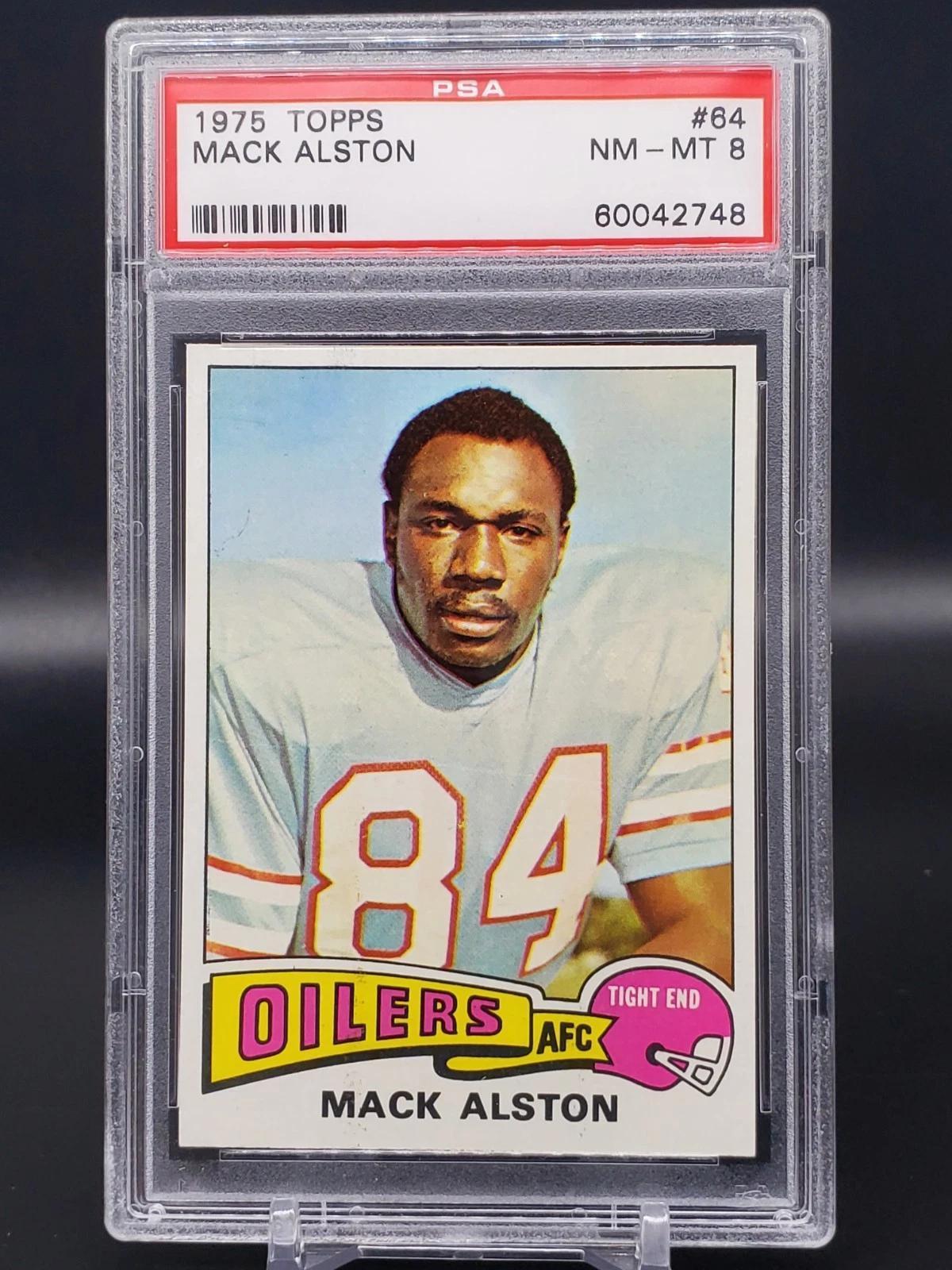 Mack Alston 1975 Topps Houston Oilers 64 PSA 8