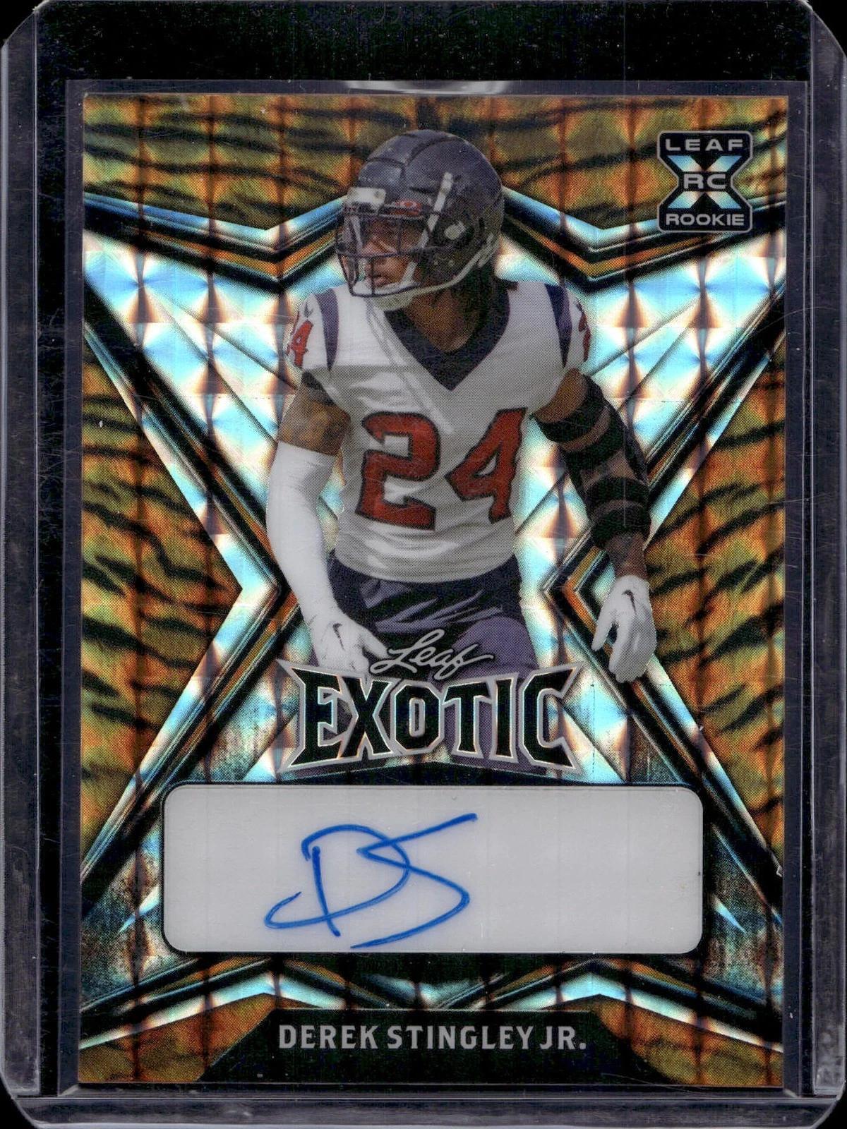 Derek Stingley Jr. 2022 Leaf Exotic Auto /8 Houston Texans BA-DS1