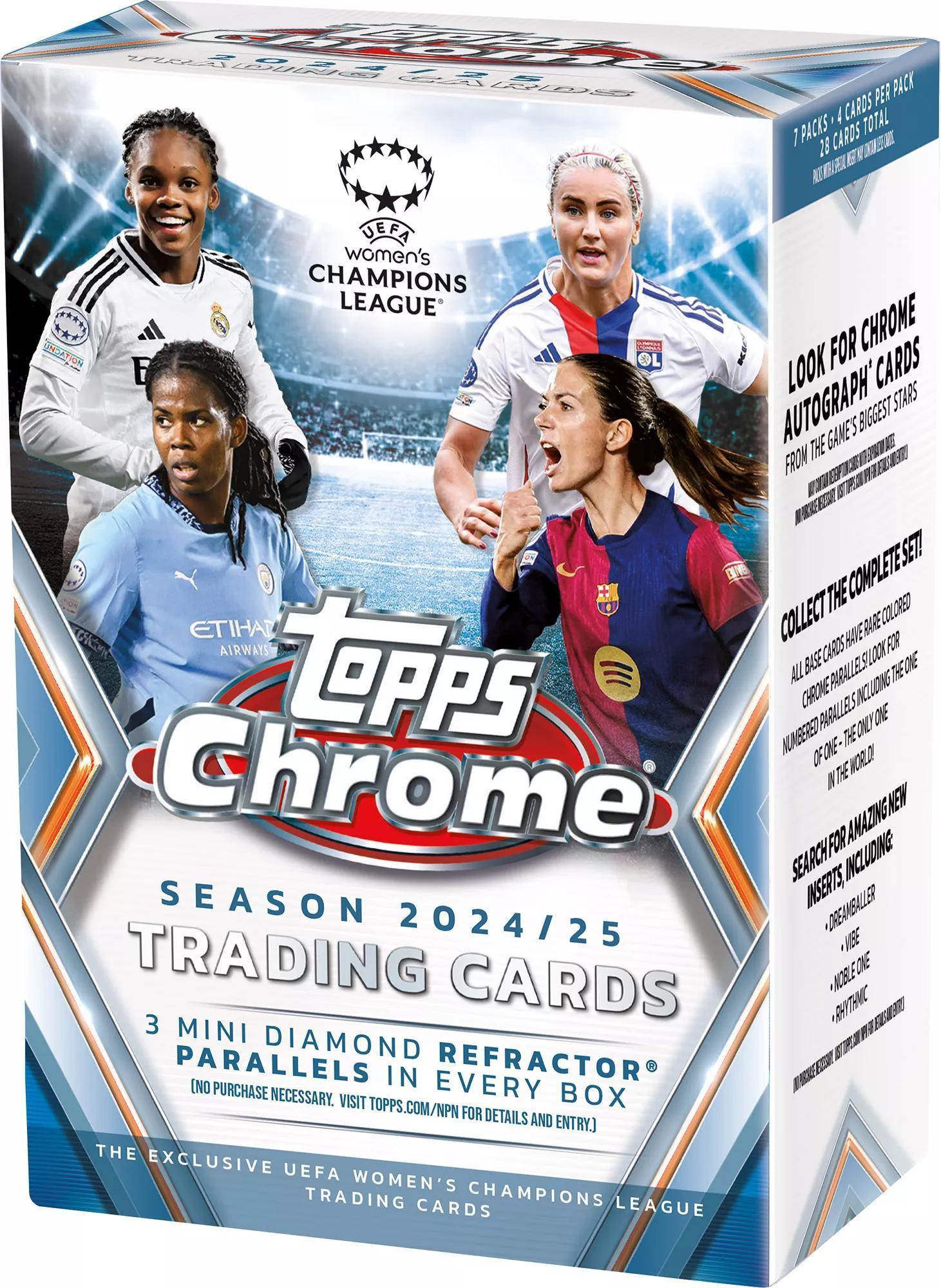 2024-25 Topps Chrome UEFA Women's Champions League Soccer Blaster Box (Pre-Sell)