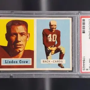 Lindon Crow 1957 Topps Chicago Cardinals 91 PSA 8