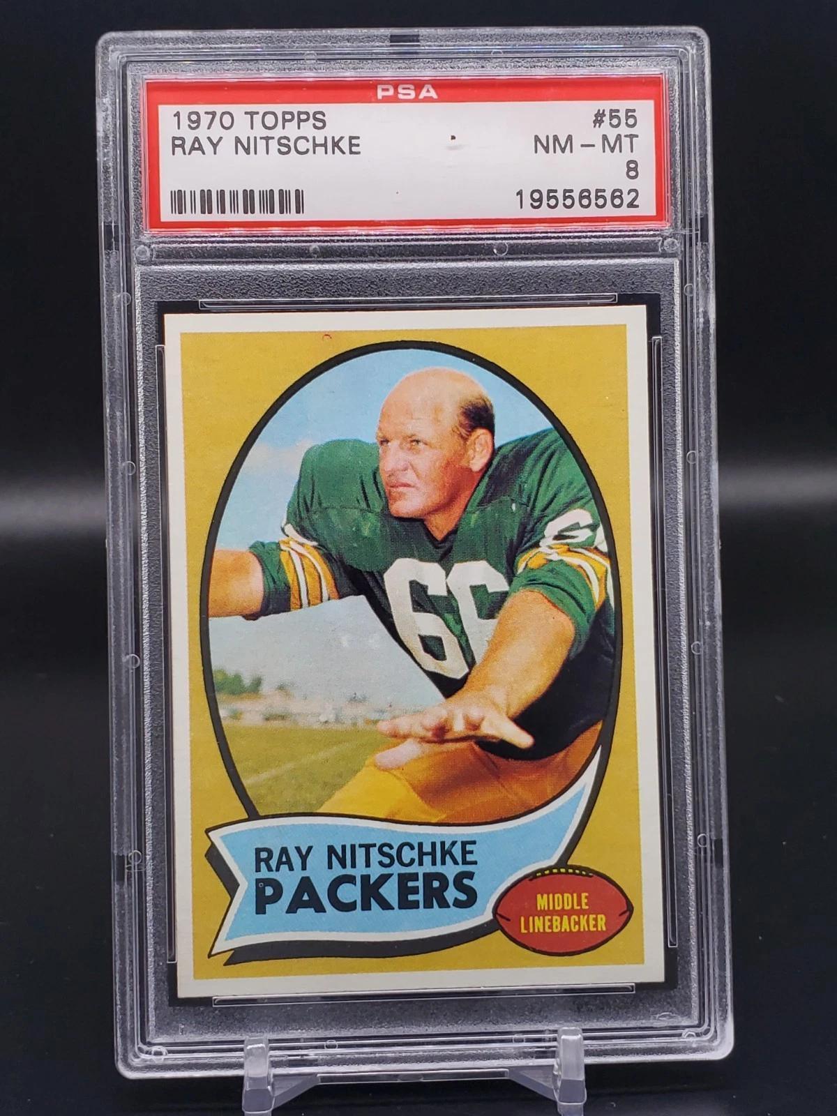 Ray Nitschke 1970 Topps Green Bay Packers 55 PSA 8