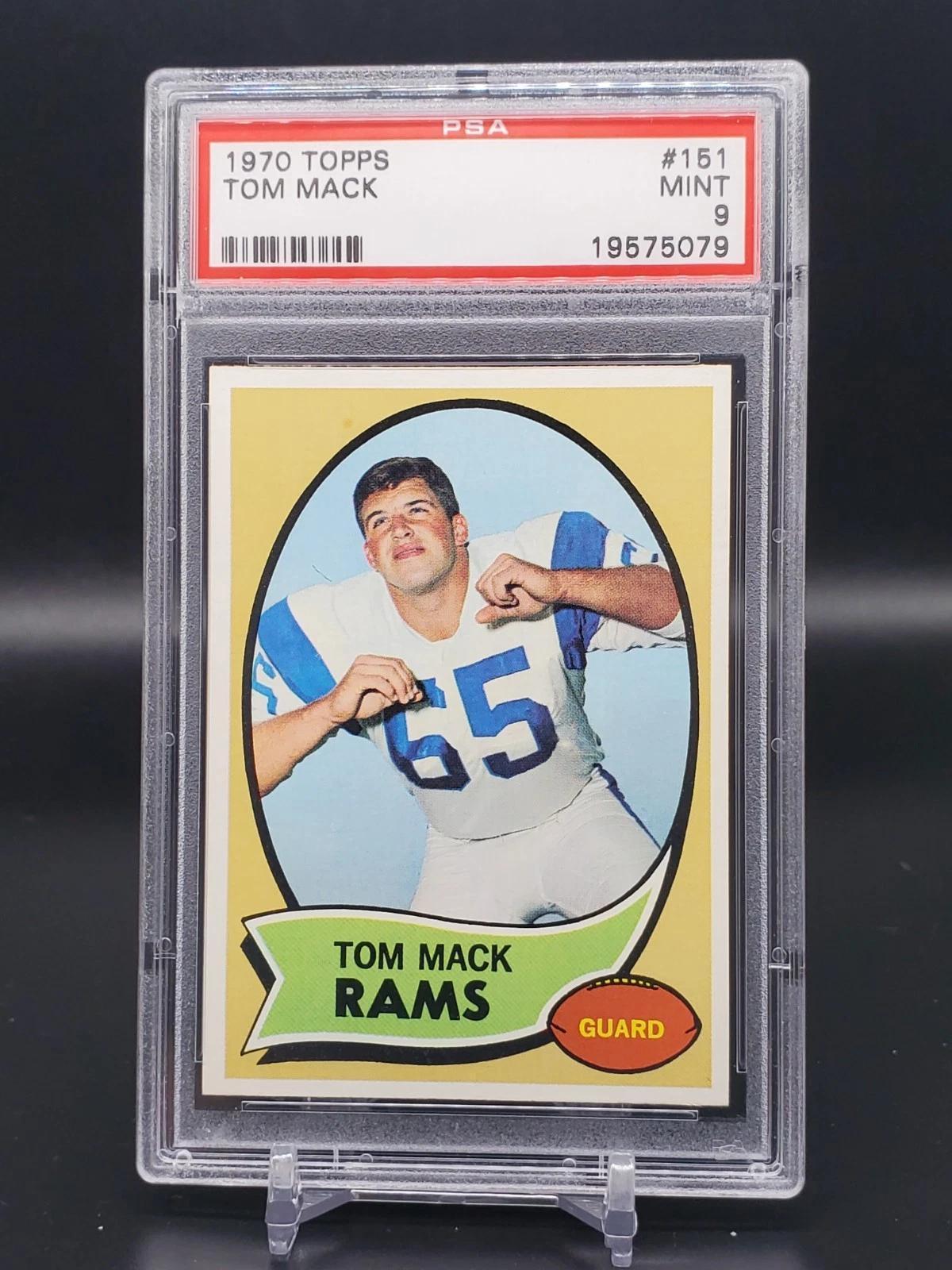 Tom Mack 1970 Topps  Los Angeles Rams 151 PSA 9