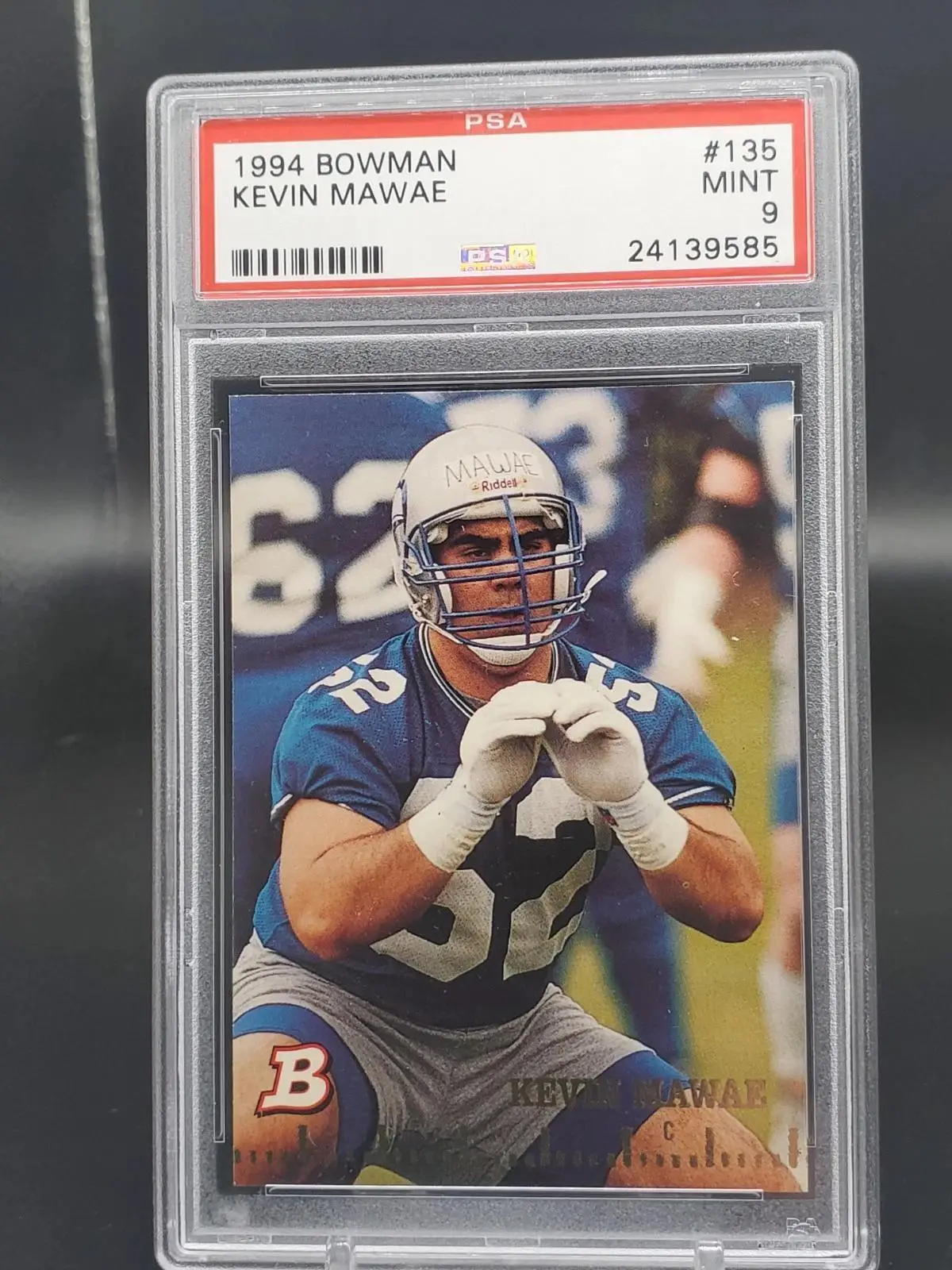 Kevin Mawae 1994 Bowman  Seattle Seahawks #135 PSA 9