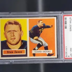 Stan Jones 1957 Topps Chicago Bears 96 PSA 8