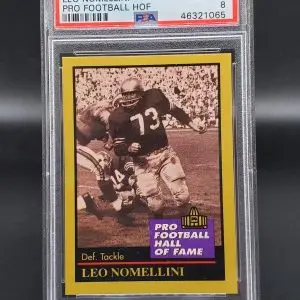Leo Nomellini 1991 Enor Pro Football HOF San Francisco 49ers #109 PSA 8