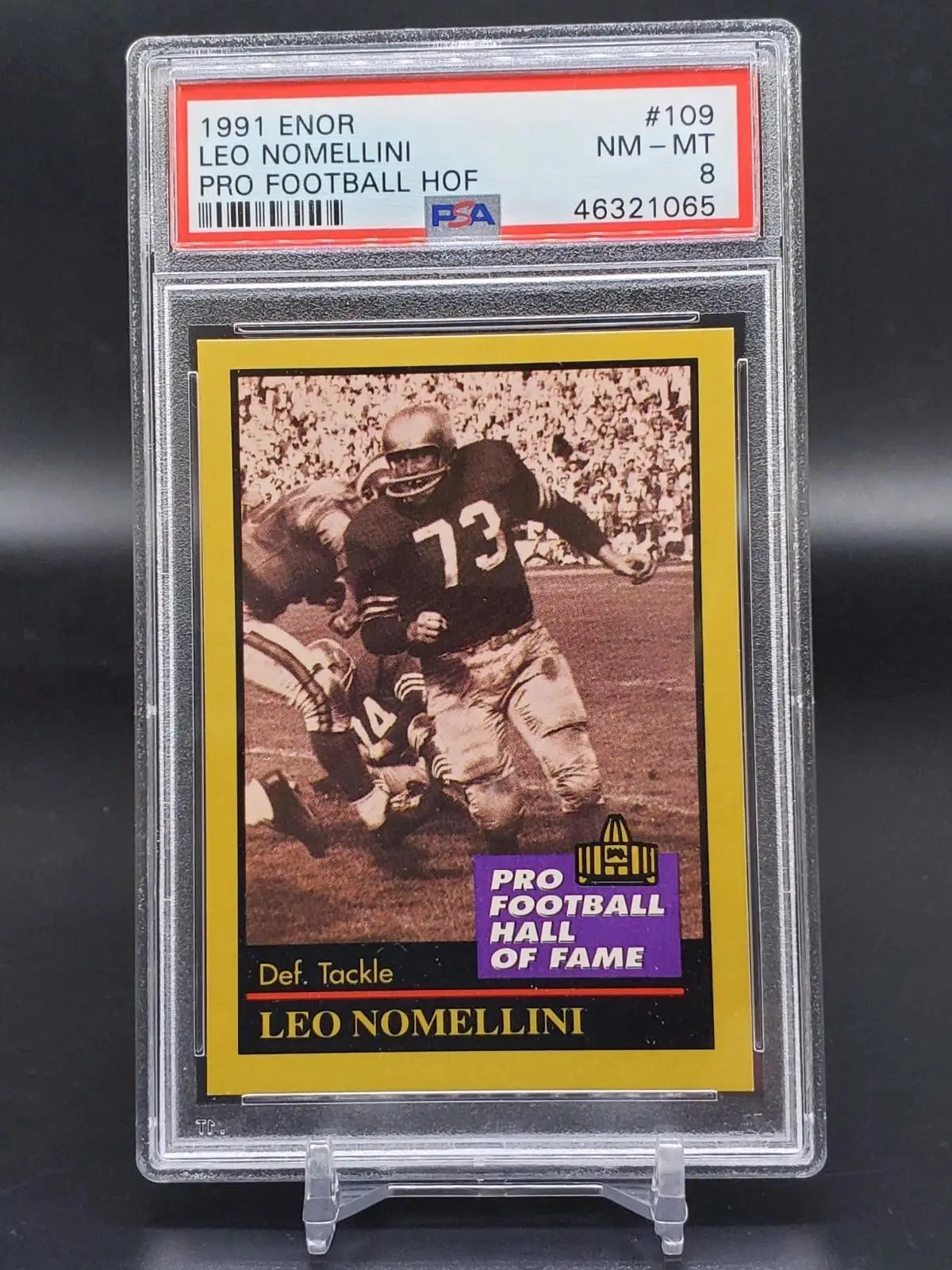 Leo Nomellini 1991 Enor Pro Football HOF San Francisco 49ers #109 PSA 8