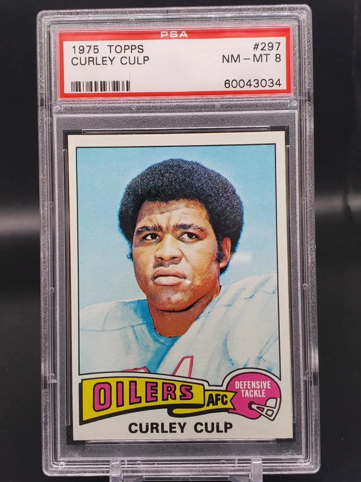 Curley Culp 1975 Topps Houston Oilers 297 PSA 8