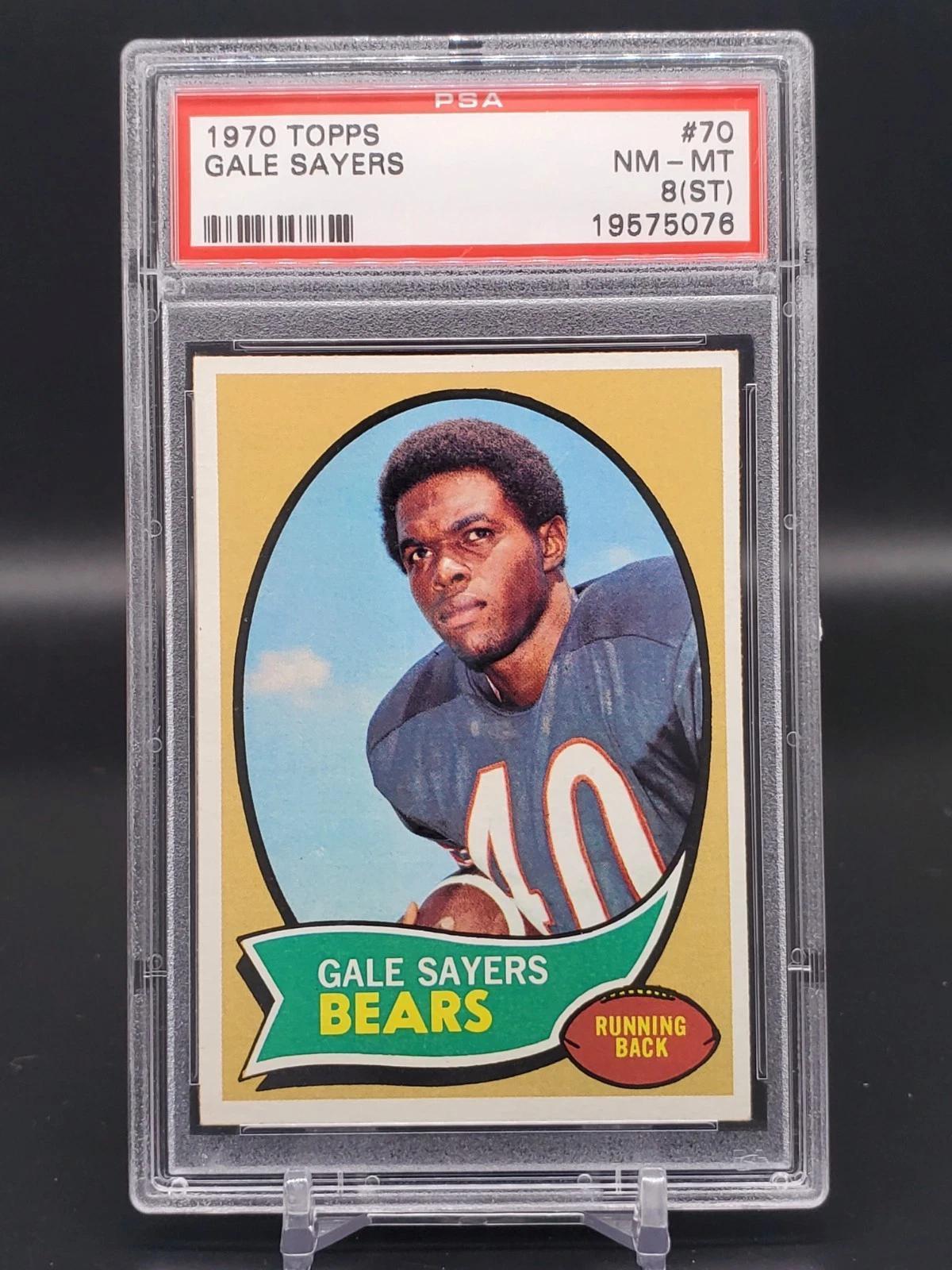 Gale Sayers 1970 Topps Chicago Bears 70 PSA 8 (ST)