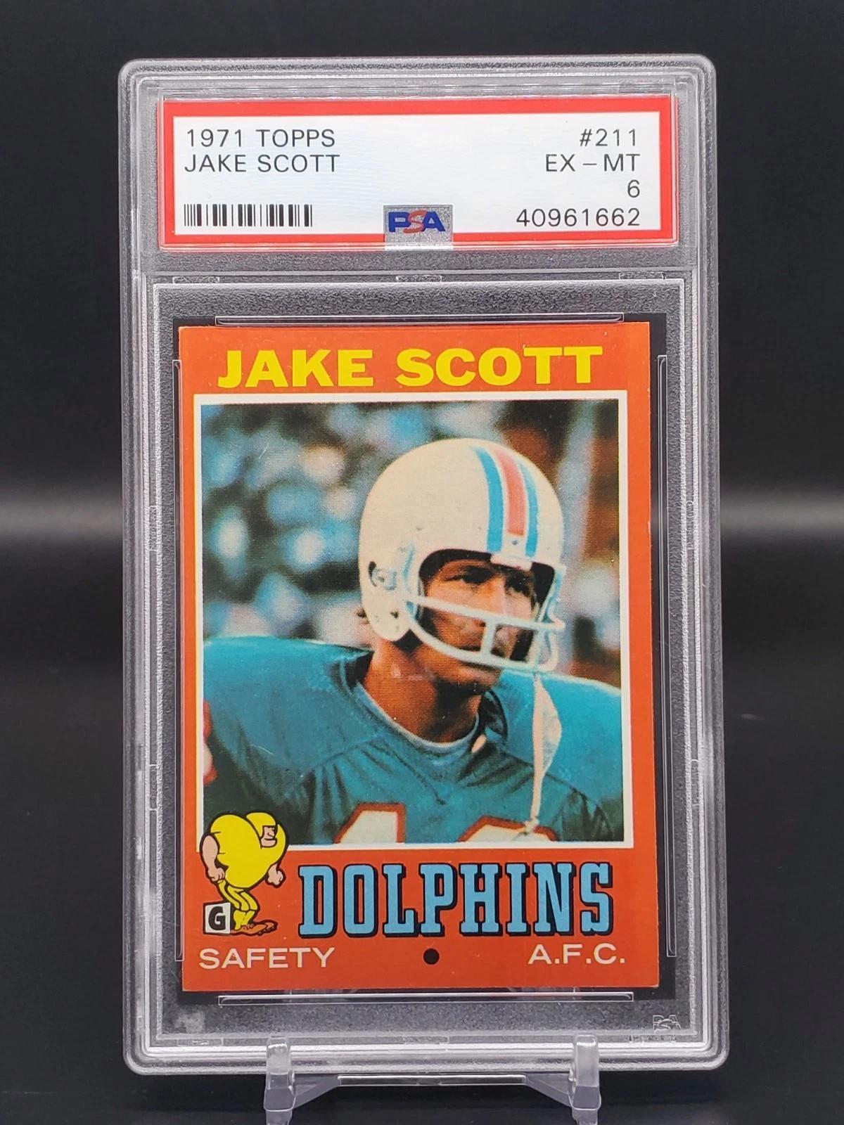Jake Scott 1971 Topps  Miami Dolphins 211 PSA 6