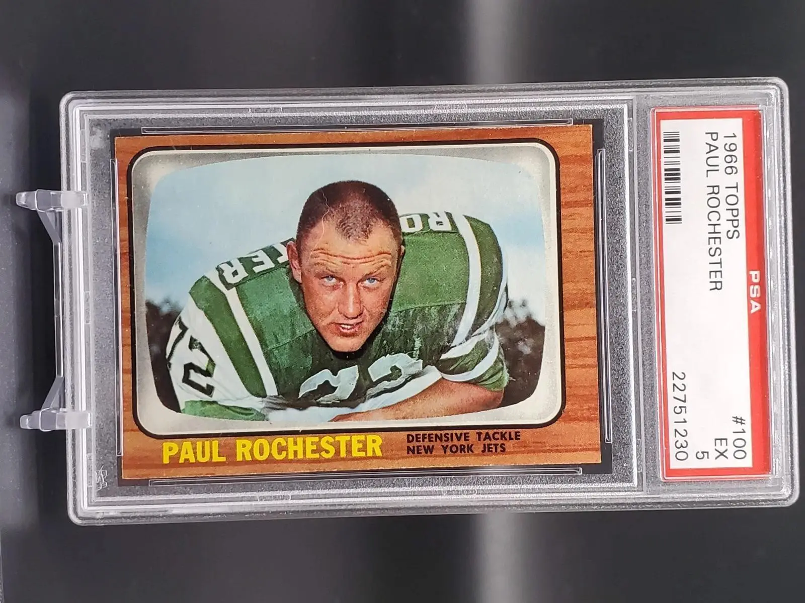 Paul Rochester 1966 Topps New York Jets #100 PSA 5