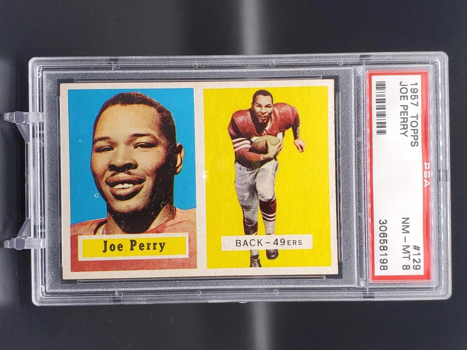 Joe Perry 1957 Topps San Francisco 49ers 129 PSA 8